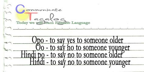 po at opo meaning|Learn Basic Tagalog: How to Be Polite in Tagalog .